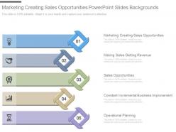 Marketing creating sales opportunities powerpoint slides backgrounds