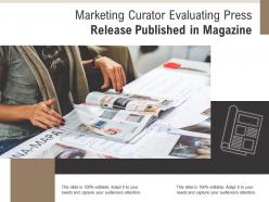 Marketing curator evaluating press release published in magazine