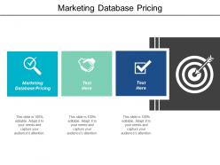 Marketing database pricing ppt powerpoint presentation infographics guide cpb