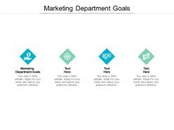 Marketing department goals ppt powerpoint presentation icon images cpb