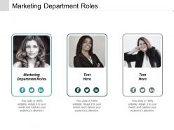 Marketing department roles ppt powerpoint presentation infographics portrait cpb