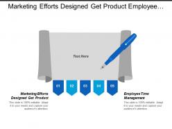Marketing efforts designed get product employee time management cpb
