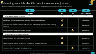 Marketing Essentials Checklist To Enhance Customer Implementing MIS To Increase Sales MKT SS V