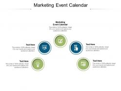 Marketing event calendar ppt powerpoint presentation infographic template visuals cpb