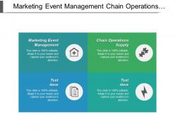 Marketing event management chain operations supply business advertisement cpb