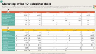 Marketing Event ROI Calculator Sheet