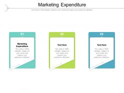Marketing expenditure ppt powerpoint presentation model template cpb