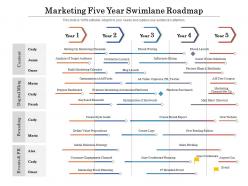 Marketing five year swimlane roadmap