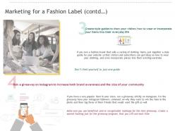 Marketing for a fashion label ppt gallery slide download