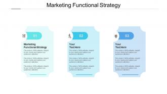 Marketing functional strategy ppt powerpoint presentation file show cpb