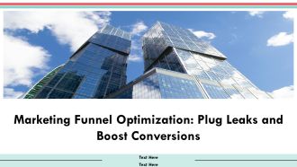 Marketing Funnel Optimization Plug Leaks And Boost Conversions PPT Presentation AT