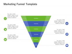 Marketing funnel template using customer online behavior analytics acquiring customers ppt template
