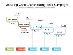 Marketing gantt chart including email campaigns