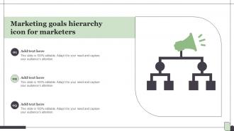 Marketing Goals Hierarchy Icon For Marketers