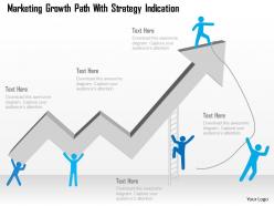 Marketing growth path with strategy indication powerpoint template