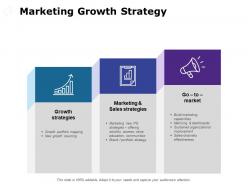Marketing growth strategy ppt powerpoint presentation file visual aids