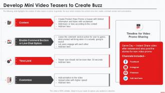 Marketing Guide To Promote Products On Youtube Channel Develop Mini Video Teasers Create Buzz