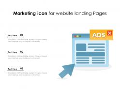 Marketing icon for website landing pages