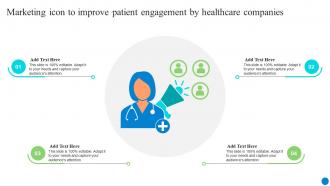 Marketing Icon To Improve Patient Engagement By Healthcare Companies