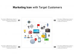 Marketing icon with target customers