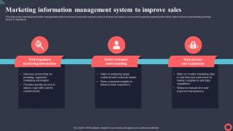 Marketing Information Management System To Improve Marketing Intelligence System MKT SS V