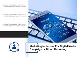 Marketing initiatives for digital media campaign or direct marketing