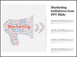 Marketing initiatives icon ppt slide