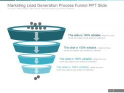 Marketing lead generation process funnel ppt slide