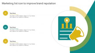 Marketing List Icon To Improve Brand Reputation