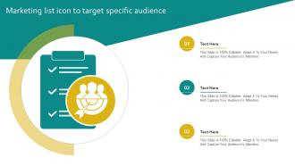 Marketing List Icon To Target Specific Audience