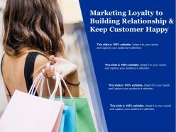 Marketing loyalty to building relationship and keep customer happy