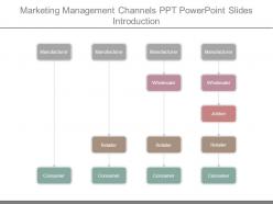 Marketing management channels ppt powerpoint slides introduction