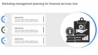 Marketing Management Planning For Financial Services Icon
