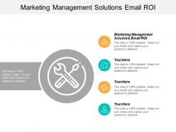 Marketing management solutions email roi ppt powerpoint presentation professional skills cpb