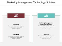 Marketing management technology solution ppt powerpoint presentation gallery vector cpb