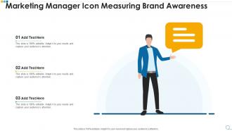 Marketing manager icon measuring brand awareness