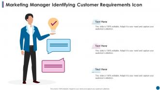Marketing Manager Identifying Customer Requirements Icon