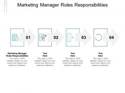 Marketing manager roles responsibilities ppt powerpoint presentation outline cpb