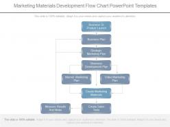 Marketing Materials Development Flow Chart Powerpoint Templates