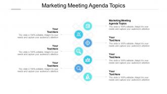 Marketing meeting agenda topics ppt powerpoint presentation visual aids gallery cpb