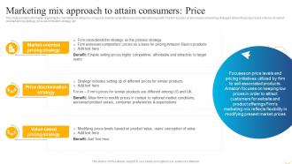 Marketing Mix Approach To Attain Consumers Price Business Strategy Behind Amazon Success