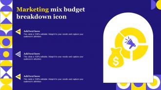 Marketing Mix Budget Breakdown Icon