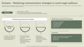 Marketing Mix Communication Guide Emirates Marketing Communication Strategies To Reach Target