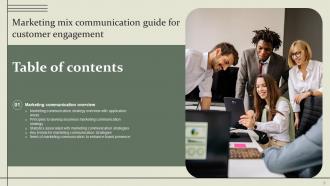Marketing Mix Communication Guide For Customer Engagement Powerpoint Presentation Slides Unique Visual