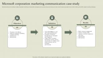 Marketing Mix Communication Guide Microsoft Corporation Marketing Communication Case Study