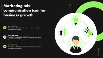 Marketing Mix Communication Icon For Business Growth