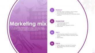 Marketing Mix Cosmetic And Beauty Products Company Profile
