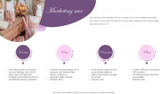 Marketing Mix Cosmetic Brand Company Profile Ppt Diagrams