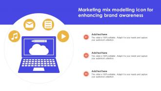 Marketing Mix Modelling Icon For Enhancing Brand Awareness