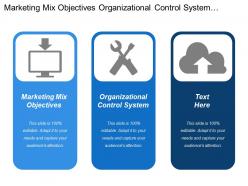 Marketing Mix Objectives Organizational Control System Government Policy